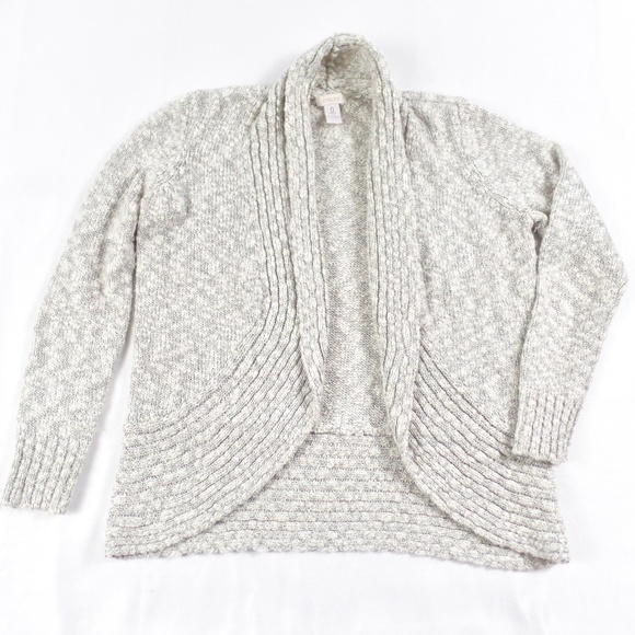 Chicos Metallic Open Front Cardigan 0/S - Picture 1 of 6